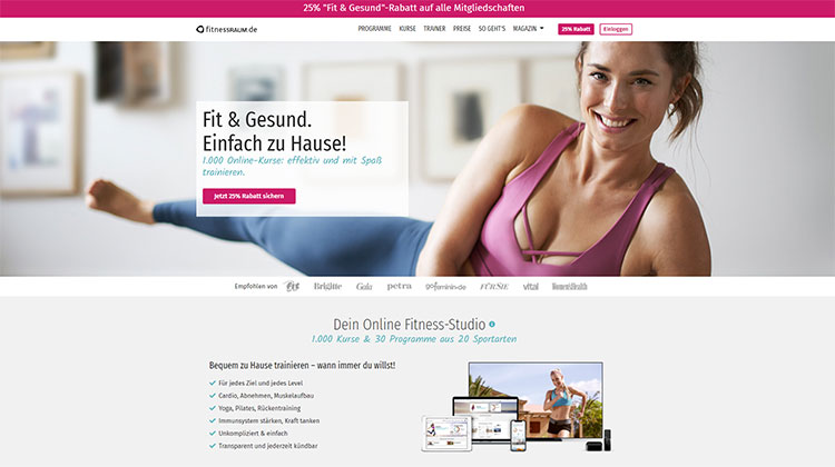 Online-Gym von FitnessRAUM